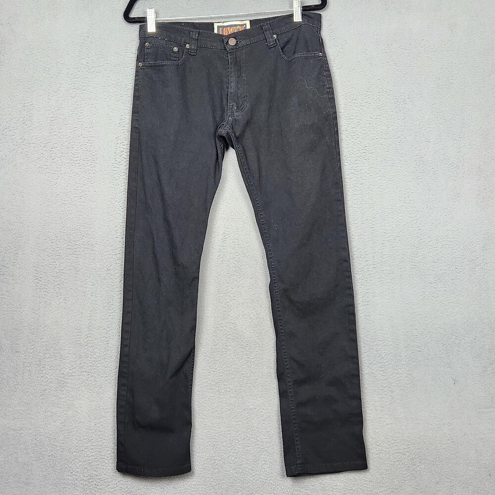 Levis 511 Jeans Mens 30x32 Black Slim Fit 5-Pocket Denim Red Tab Actual 30x30